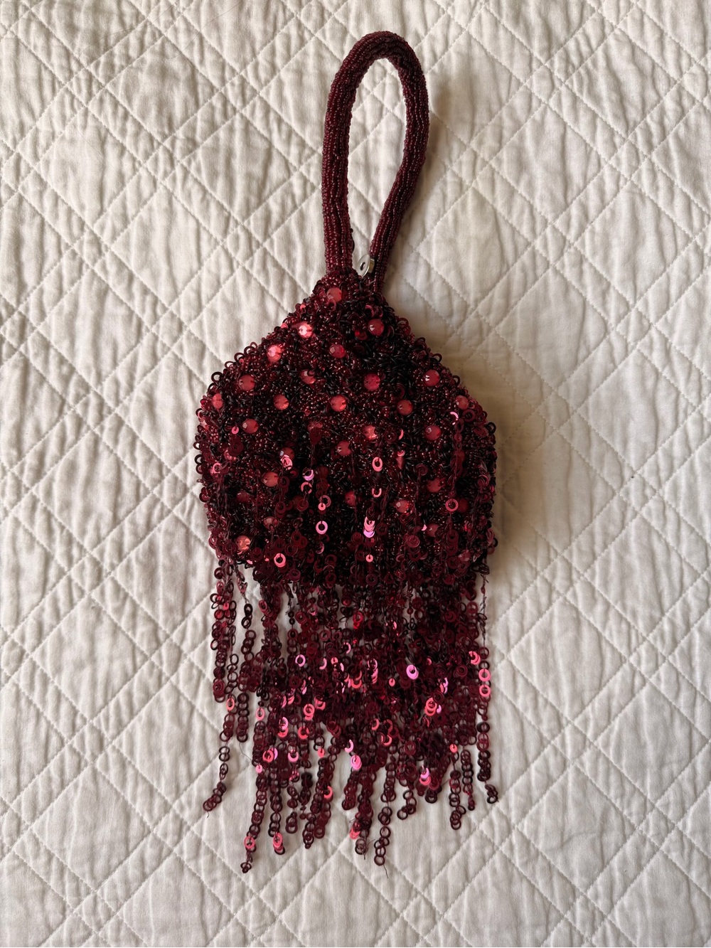 Top Shop Red Sequin Mini Purse